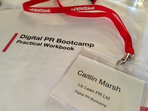 Caitlin attended the MyNewsDesk Digital PR Bootcamp