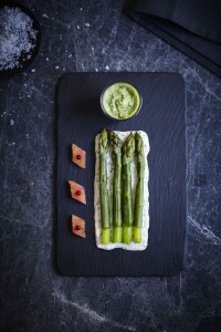 Local Sopley Asparagus - On smoked haddock and yuzu mayonnaise, shot of green asparagus gazpacho No. 34, which is based at The Orchid Hotel in Gervis Road, has 40 covers and boasts a menu focusing on high-quality ingredients used in simple dishes, which are packed full of flavour. Christina Joannides, operations manager of No. 34, aims for the restaurant to become a destination for foodies in Bournemouth.