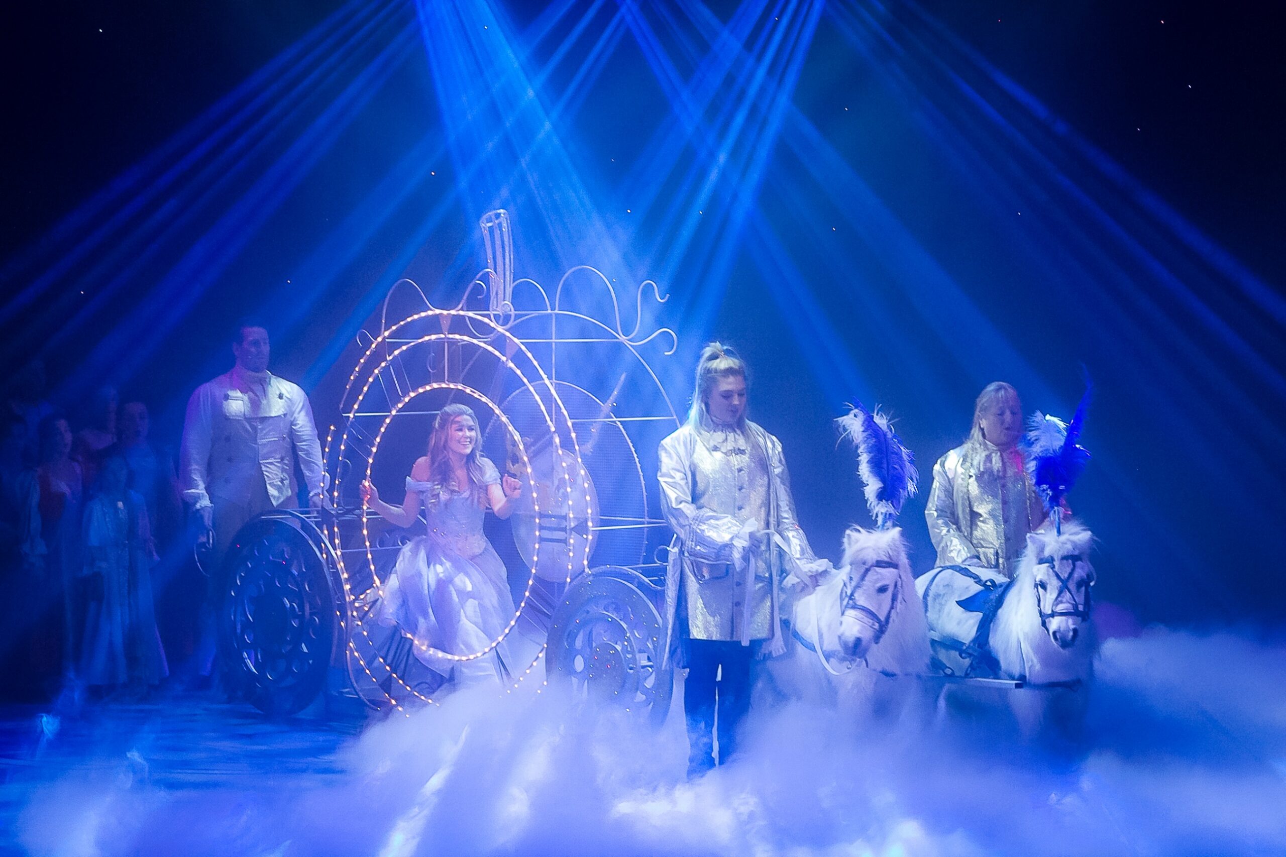 Cinderella (Lucy-Jane Quinlan) and Coach Credit: Richard Budd